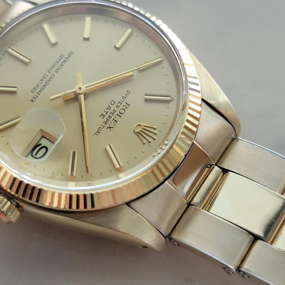 Rolex Oyster Perpetual Date 1503 35mm Hombre Oro macizo 14k Años 70 Automático RA680 2