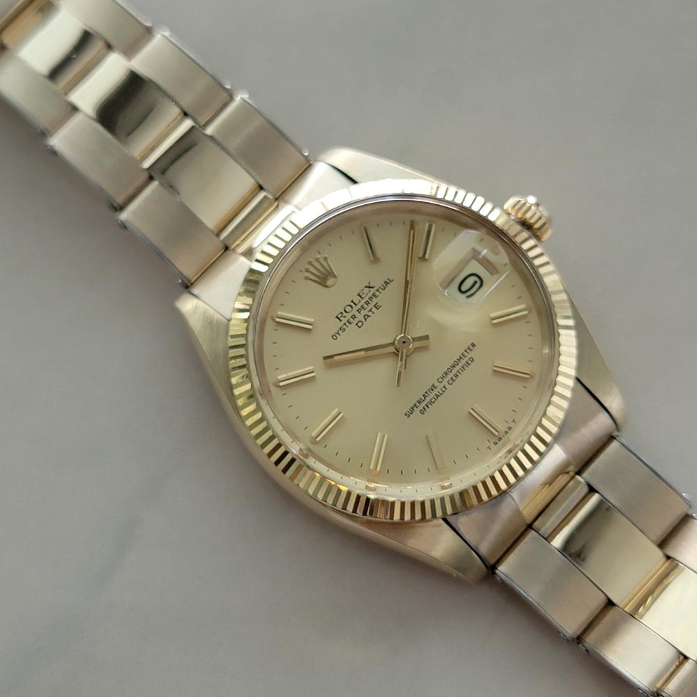 Rolex Oyster Perpetual Date 1503 35mm Hombre Oro macizo 14k Años 70 Automático RA680 3