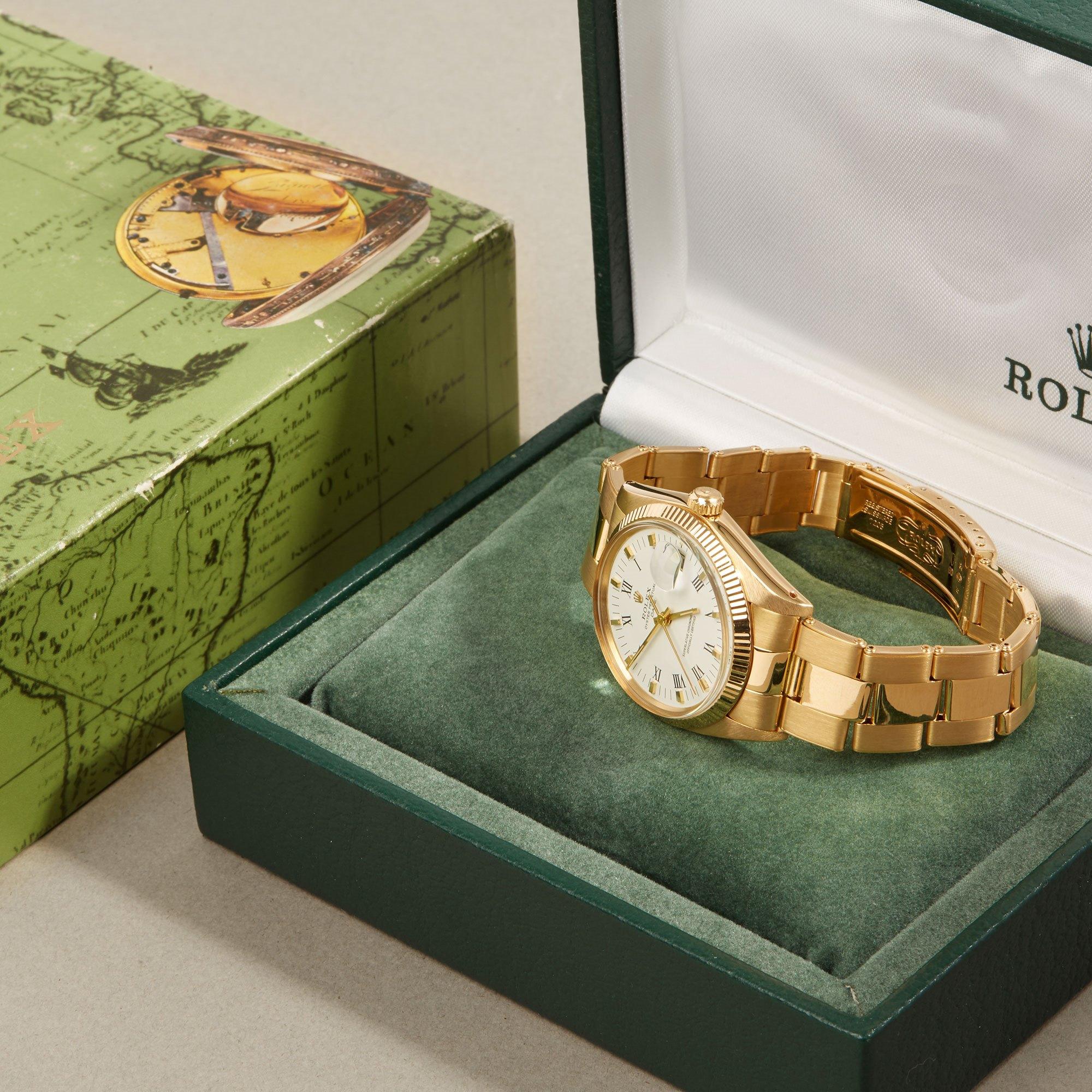 Rolex Oyster Perpetual Date 1503 Unisex Yellow Gold Watch 7