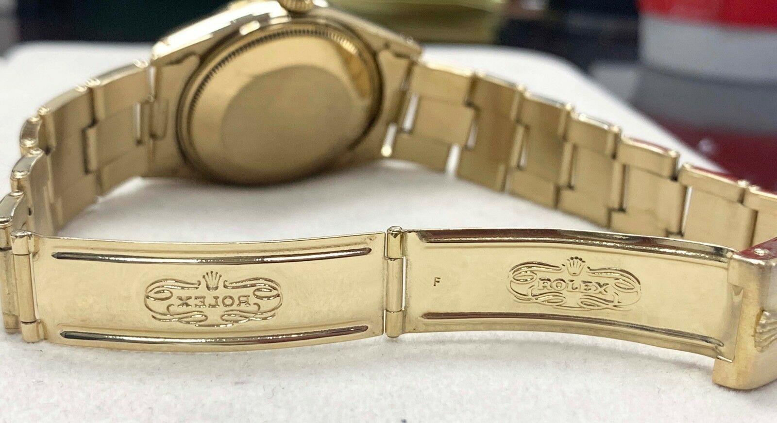 Rolex Oyster Perpetual Date 15038 18 Karat Yellow Gold Collectible Beautiful 1