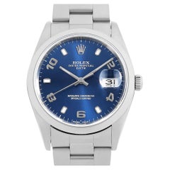 Rolex Oyster Perpetual Date 15200 Blue Tobi Arabia Dial, K Series, Men's Watch