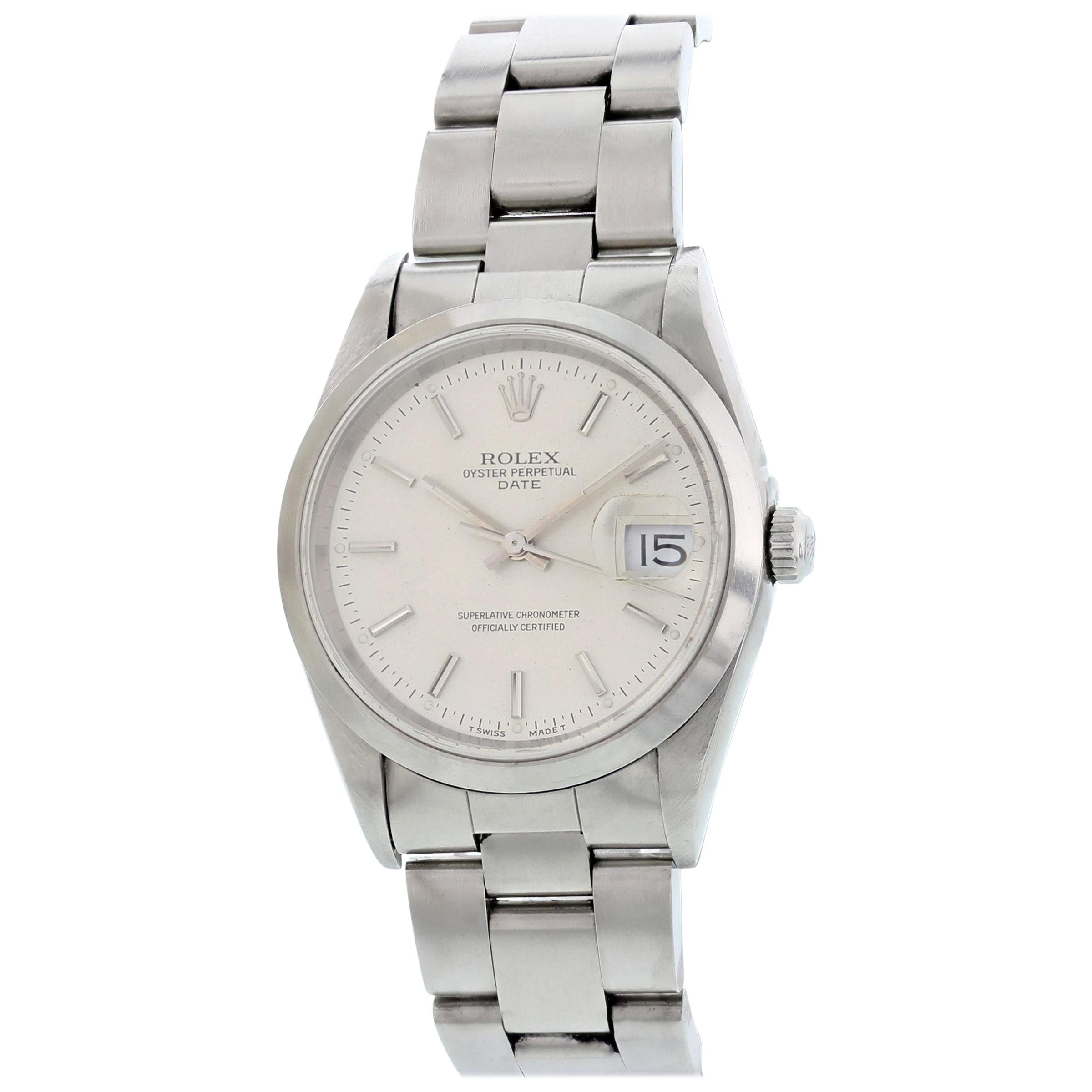 Rolex Oyster Perpetual Date 15200 Men's Watch Box Papers For Sale