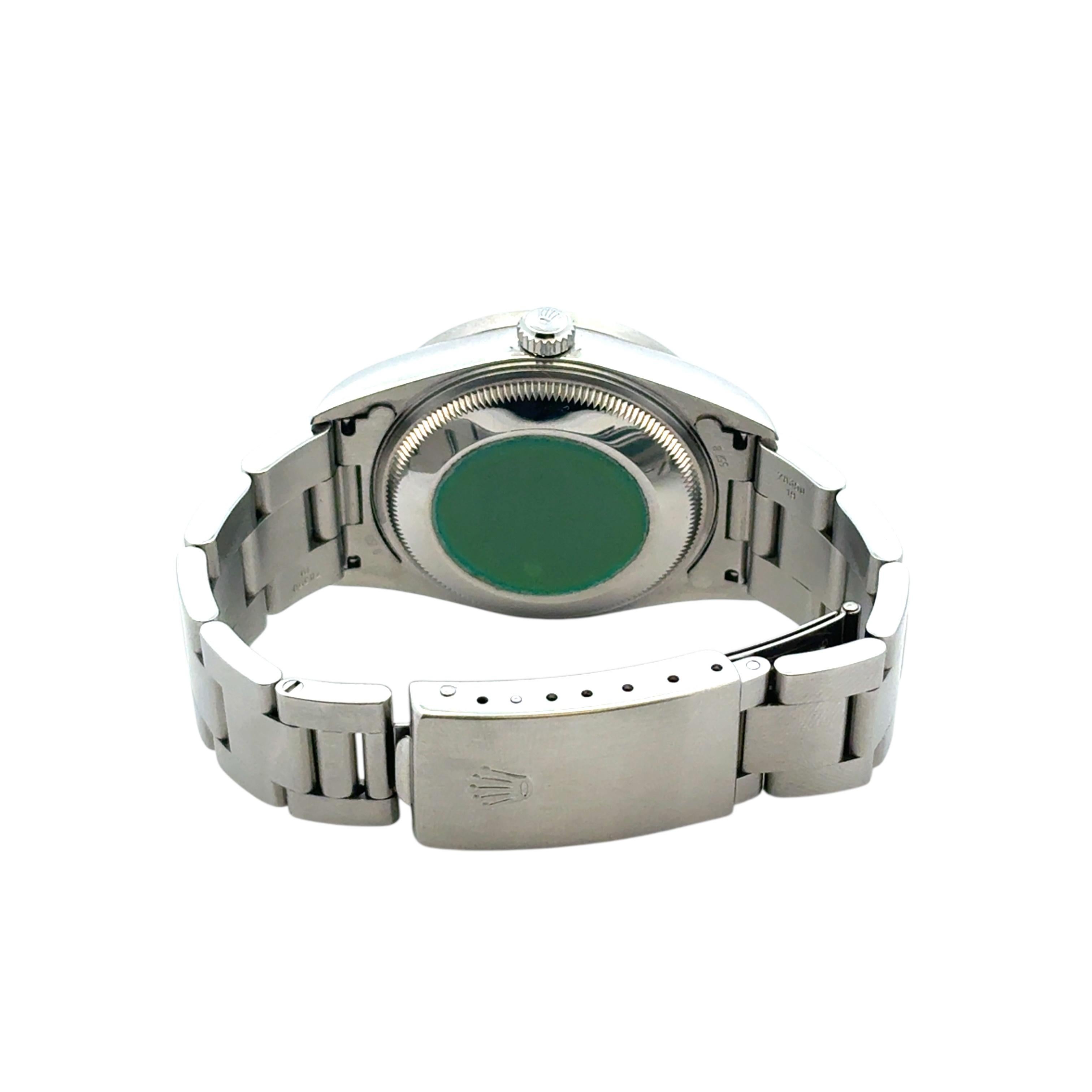 Rolex Oyster Perpetual Date 15210 Salmon Dial Stainless Steel 34mm Watch For Sale 8