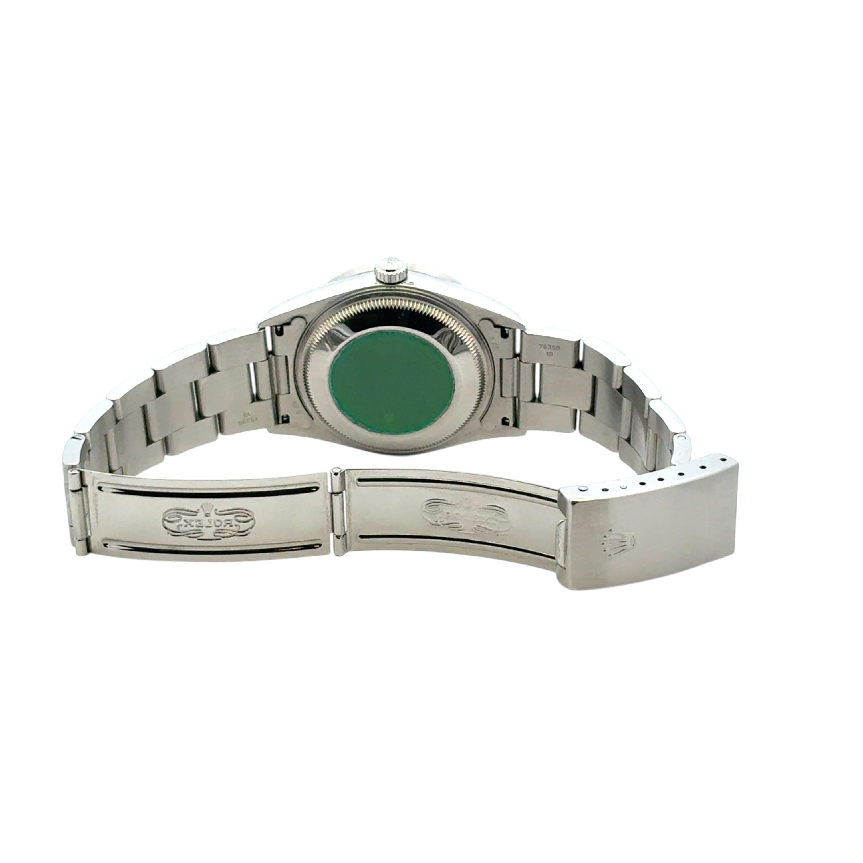 Rolex Oyster Perpetual Date 15210 Salmon Dial Stainless Steel 34mm Watch For Sale 10