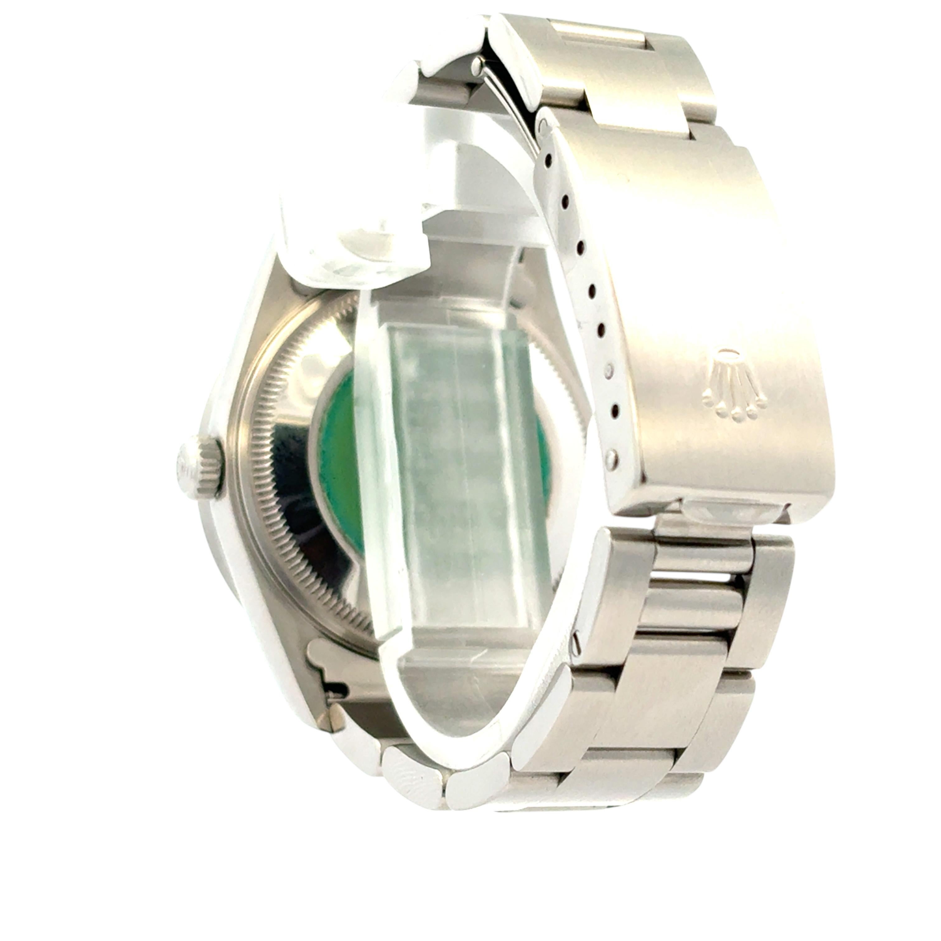 Rolex Oyster Perpetual Date 15210 Salmon Dial Stainless Steel 34mm Watch For Sale 2