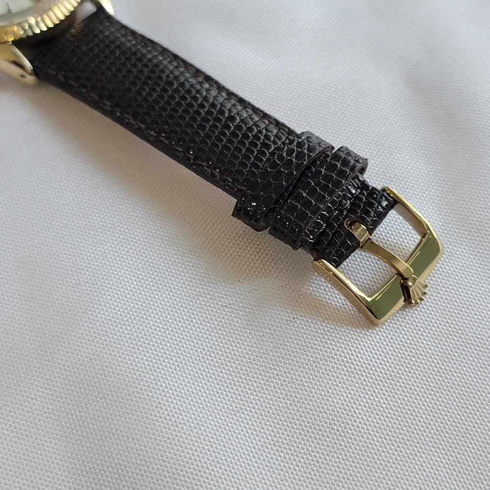 Rolex Oyster Perpetual Date 1550 18k Gold Bezel Mens 34mm 1970s Automatic RA710 en venta 4