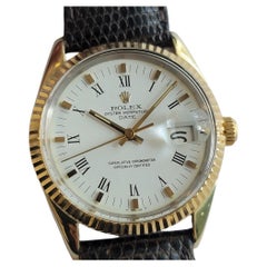 Rolex Oyster Perpetual Date 1550 18k Gold Bezel Mens 34mm 1970s Automatic RA710 Rolex Oyster Perpetual Date 1550 18k Gold Bezel Mens 34mm 1970s Automatic RA710