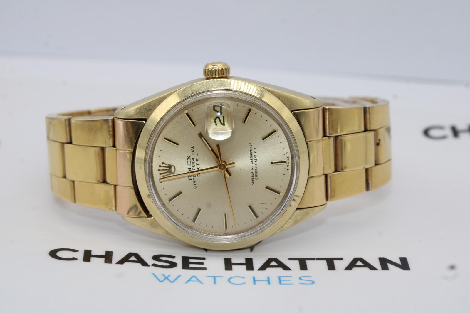 Rolex Oyster Perpetual Date 1550 Gold Plated – 1971 6