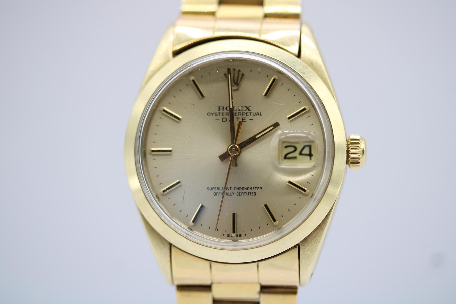 Rolex Oyster Perpetual Date 1550 Gold Plated – 1971 8