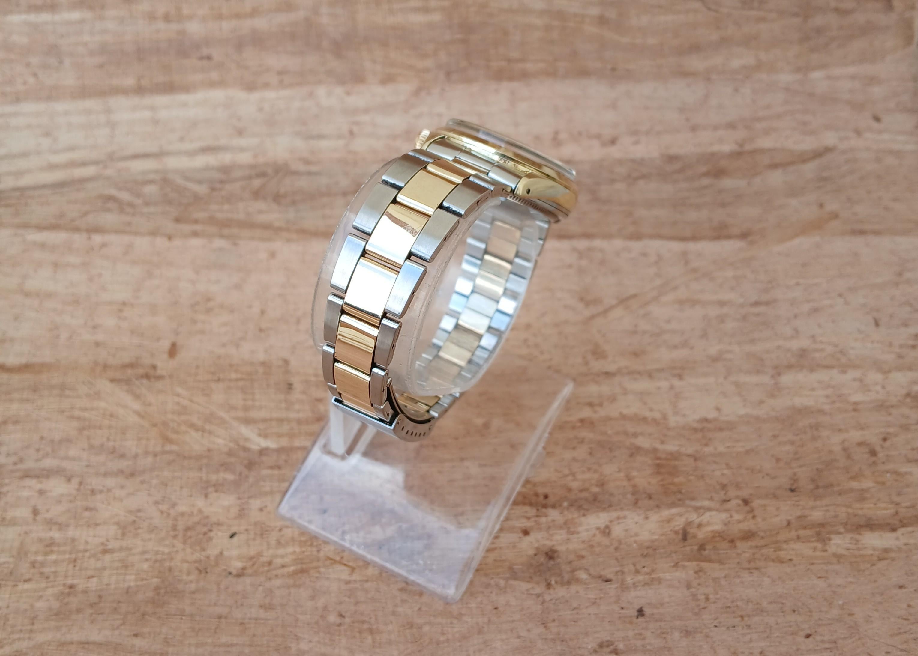 Rolex Oyster Perpetual Date 1550 Gold Shell 18K  Gold SS Two Tone Automatic 14