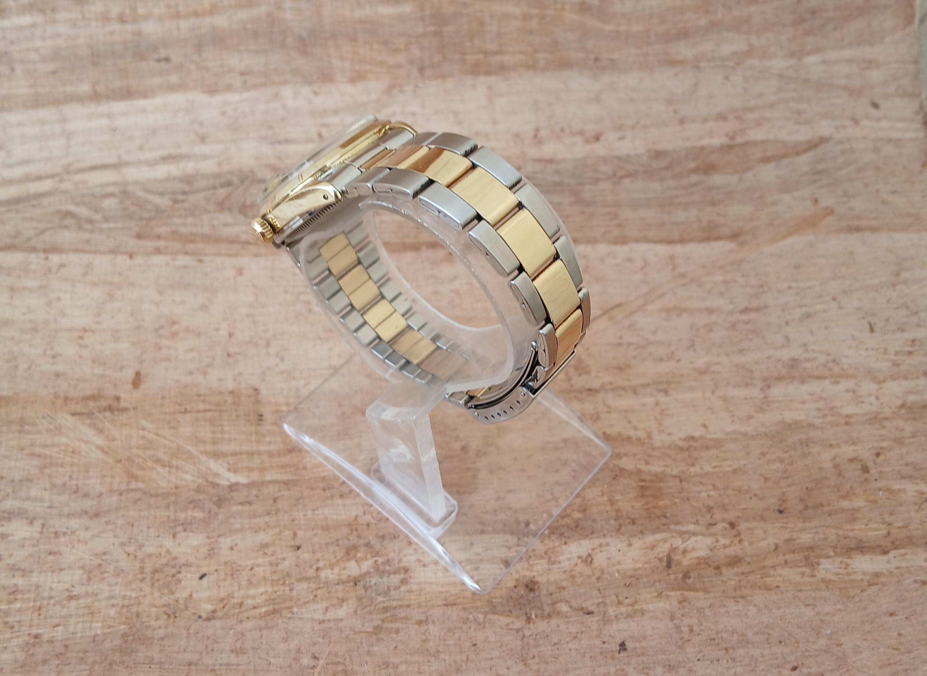 Rolex Oyster Perpetual Date 1550 Gold Shell 18K  Gold SS Two Tone Automatic 15