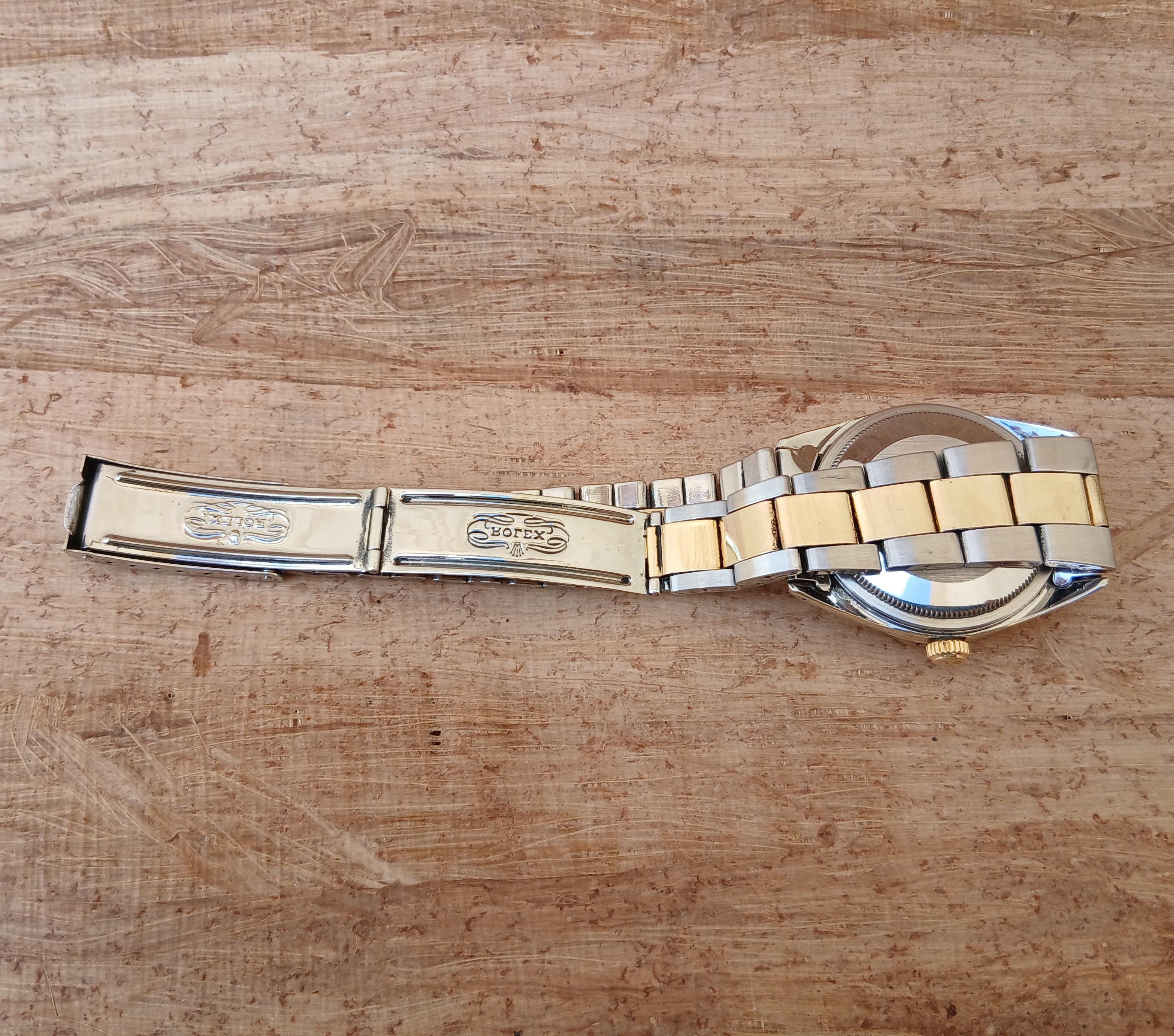 Men's Rolex Oyster Perpetual Date 1550 Gold Shell 18K  Gold SS Two Tone Automatic