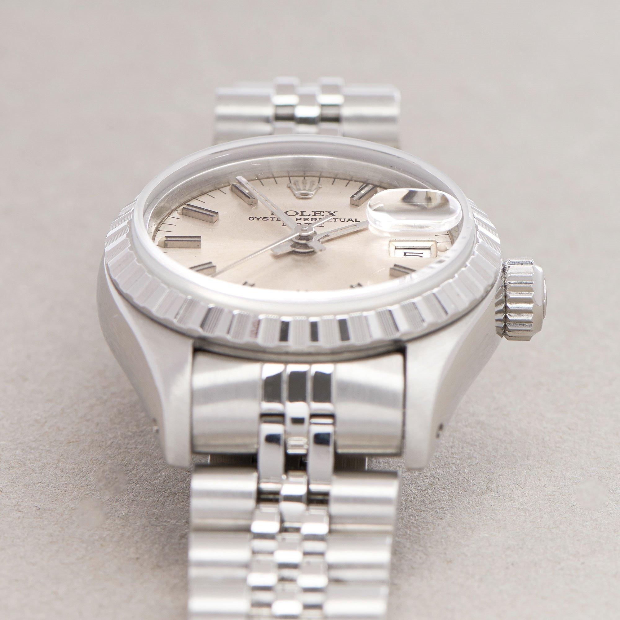 Rolex Oyster Perpetual Date 26 69240 Ladies White Gold & Stainless Steel 18K Wat 1