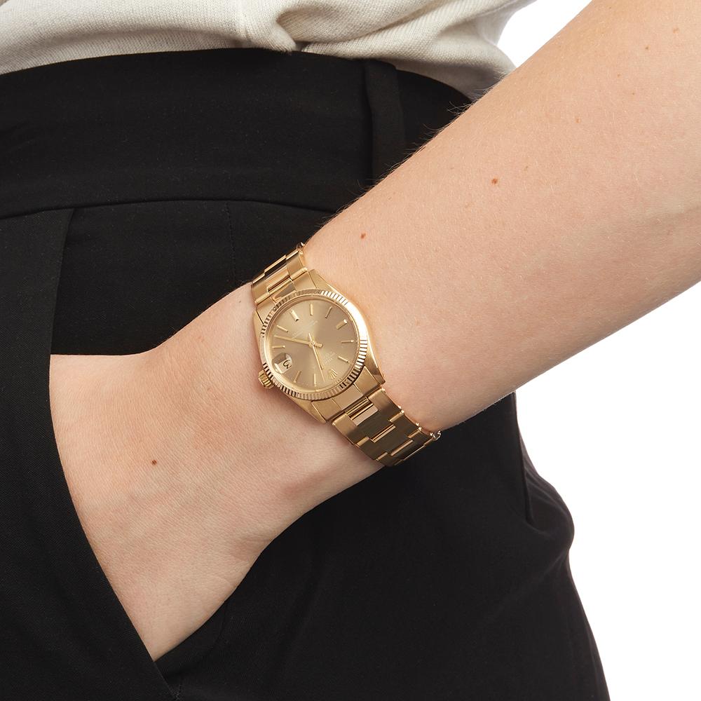 Rolex Oyster Perpetual Date 31 18 Karat Yellow Gold 6824 8