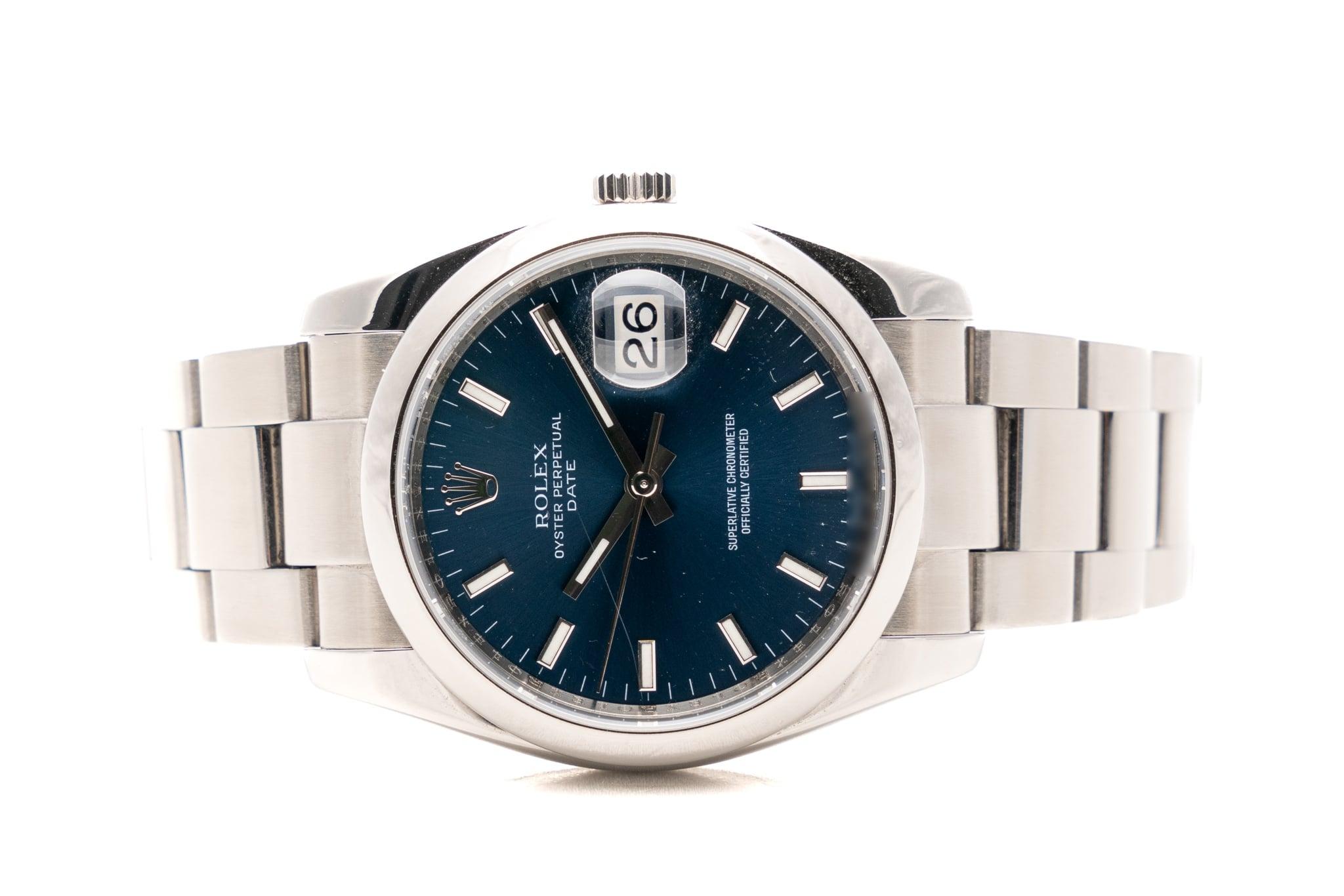 Rolex Oyster Perpetual Date 34 Esfera Azul Acero Automático Ref: 115200 1