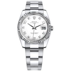 Rolex Oyster Perpetual Date 34 en acier inoxydable et or blanc 18 carats 115234