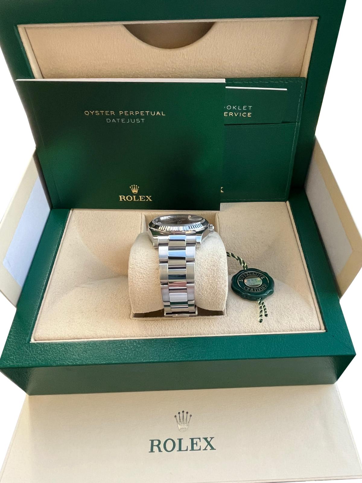 Rolex Oyster Perpetual Date 34mm Steel Fluted Bezel Pink Arabic Watch 115234 4