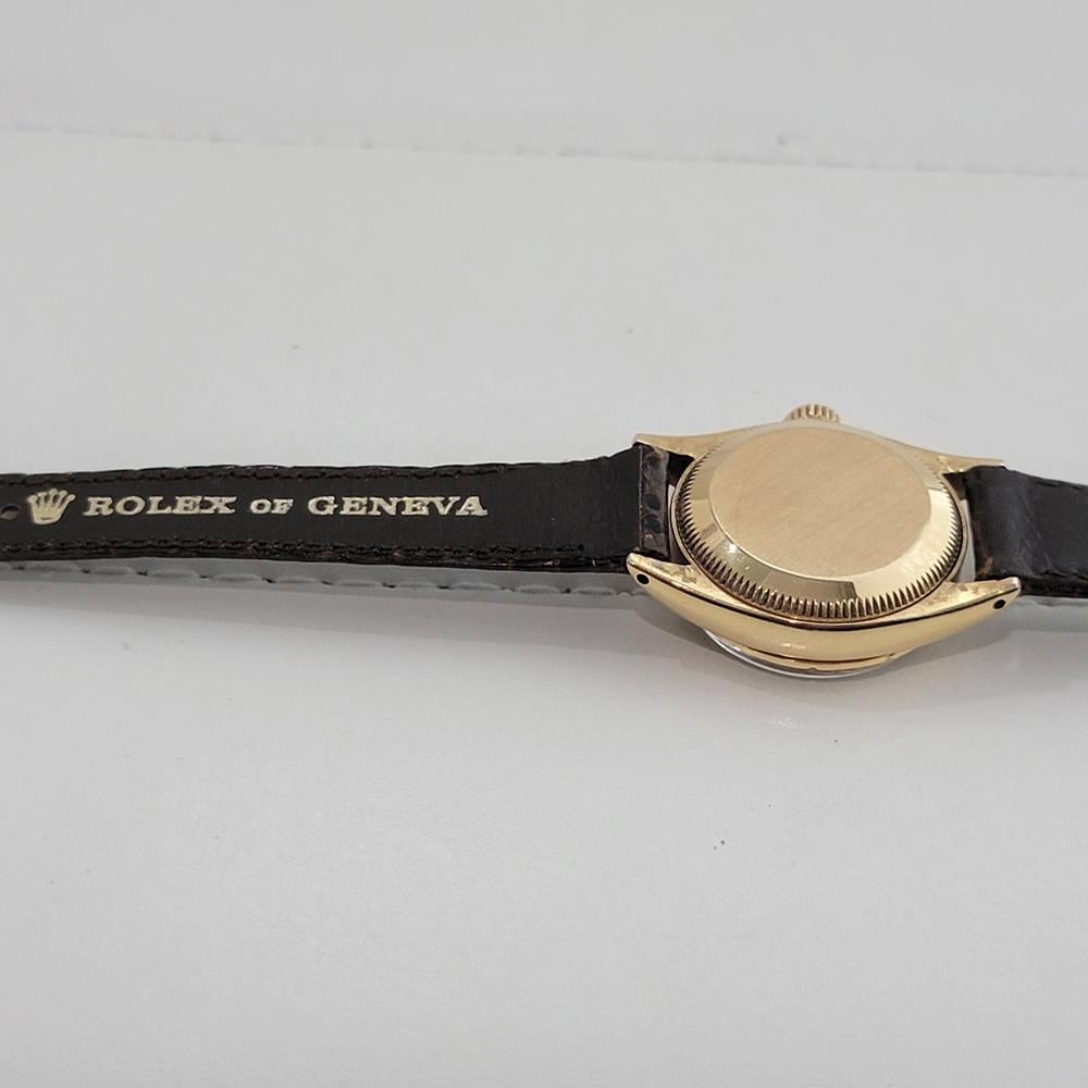 Rolex Oyster Perpetual Date 6531 18k Gold 25mm Ladies Automatic 1960s RA533 For Sale 6