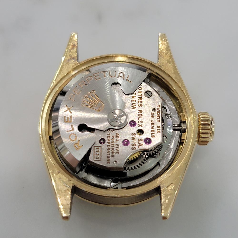 Rolex Oyster Perpetual Date 6531 18k Gold 25mm Ladies Automatic 1960s RA533 For Sale 10