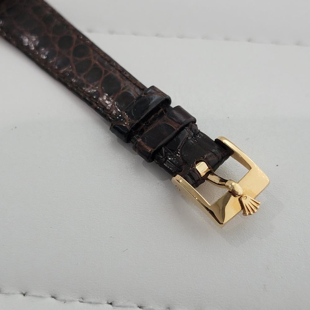 Rolex Oyster Perpetual Date 6531 18k Gold 25mm Ladies Automatic 1960s RA533 For Sale 4