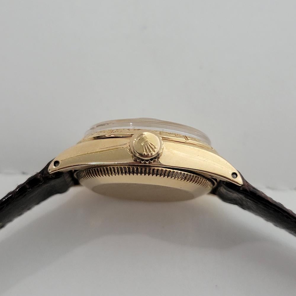 Rolex Oyster Perpetual Date 6531 18k Gold 25mm Ladies Automatic 1960s RA533 For Sale 5