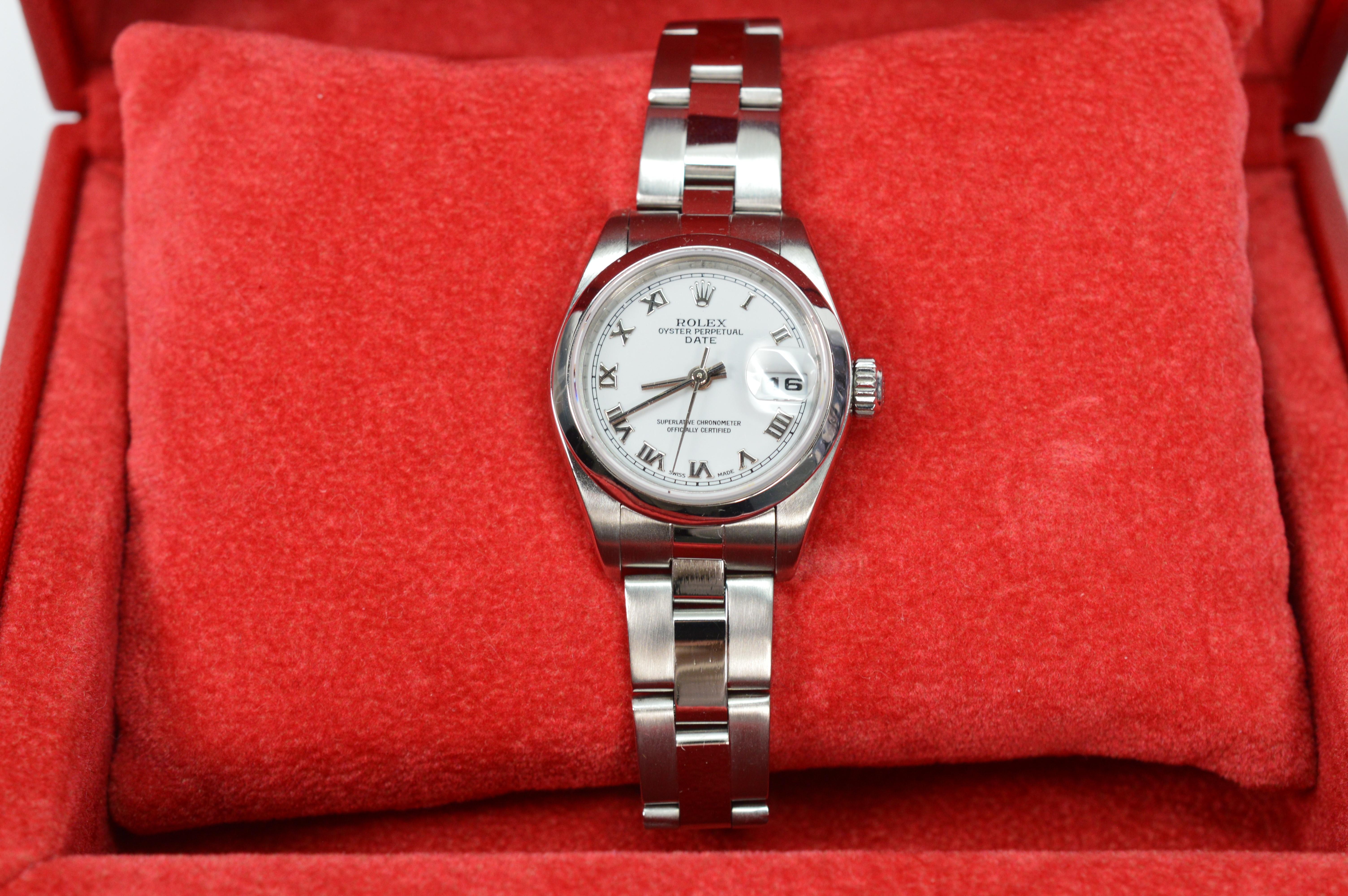 Reloj de pulsera Rolex Oyster Perpetual Date 79160 de acero inoxidable para mujer en venta 2