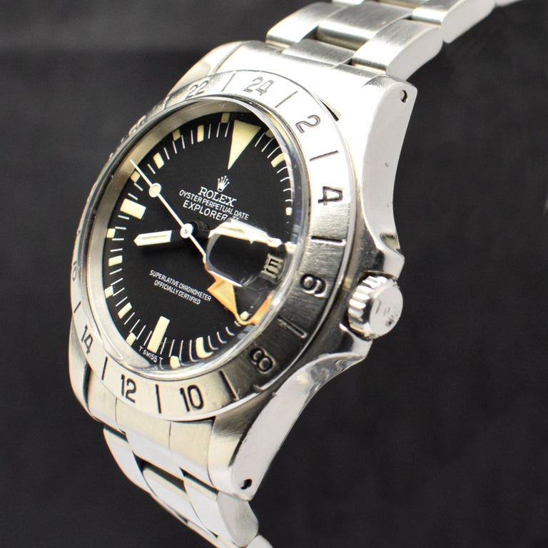 Women's or Men's Rolex Oyster Perpetual Date Explorer II 1655 Steel Automatic Watch, 1972 For Sale