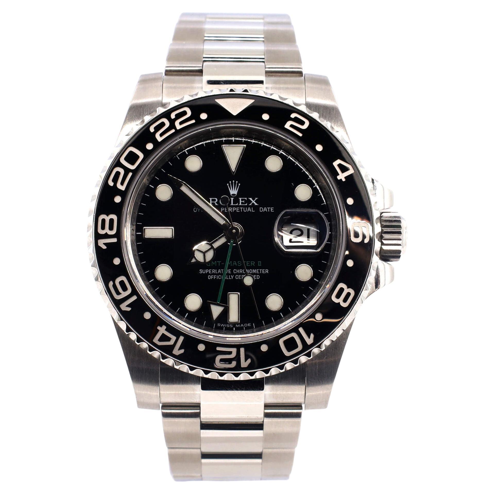 Rolex Oyster Perpetual Date GMT-Master II Automatic Watch Stainless Steel