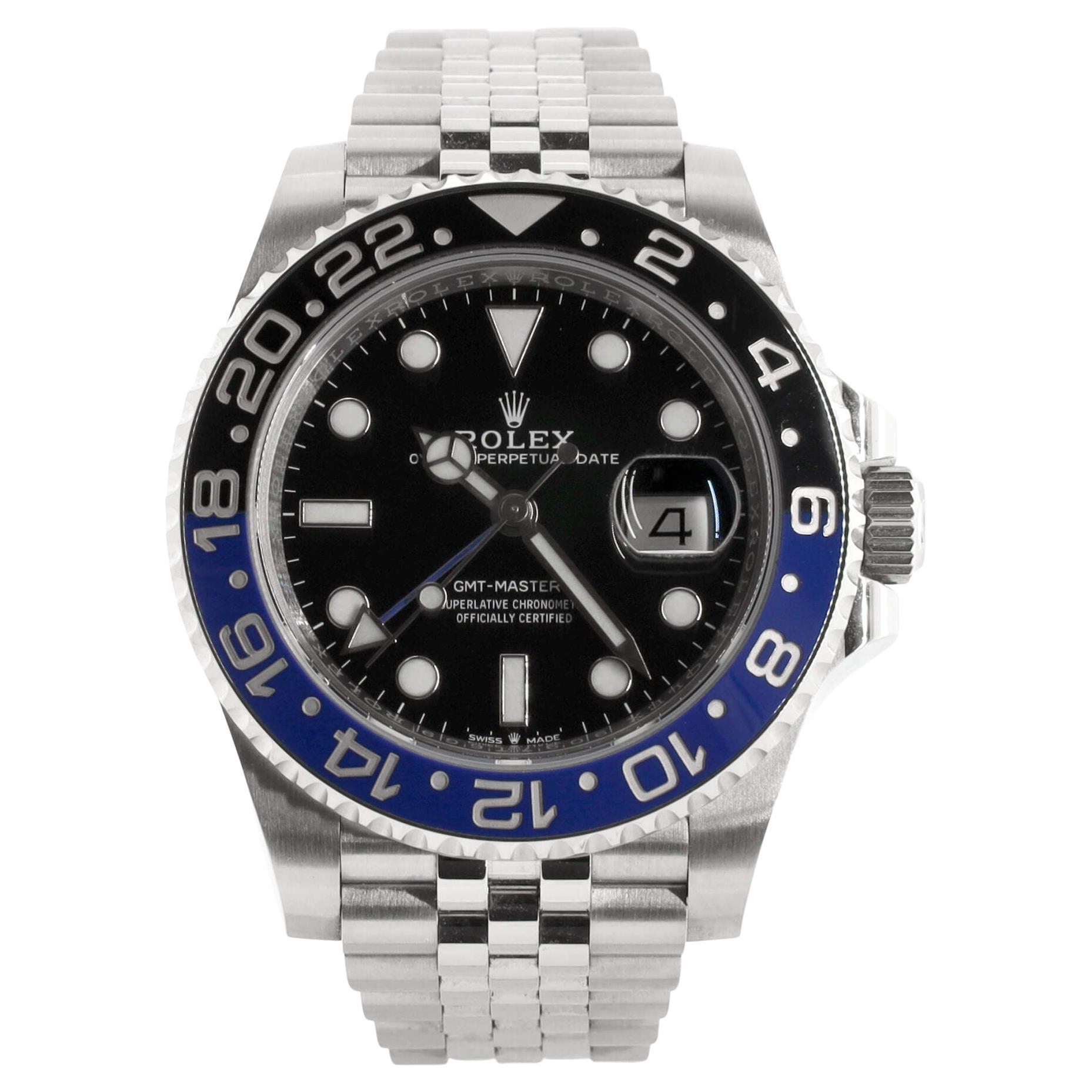 Rolex Oyster Perpetual Date GMT-Master II Batgirl Automatic Watch Stainless For Sale