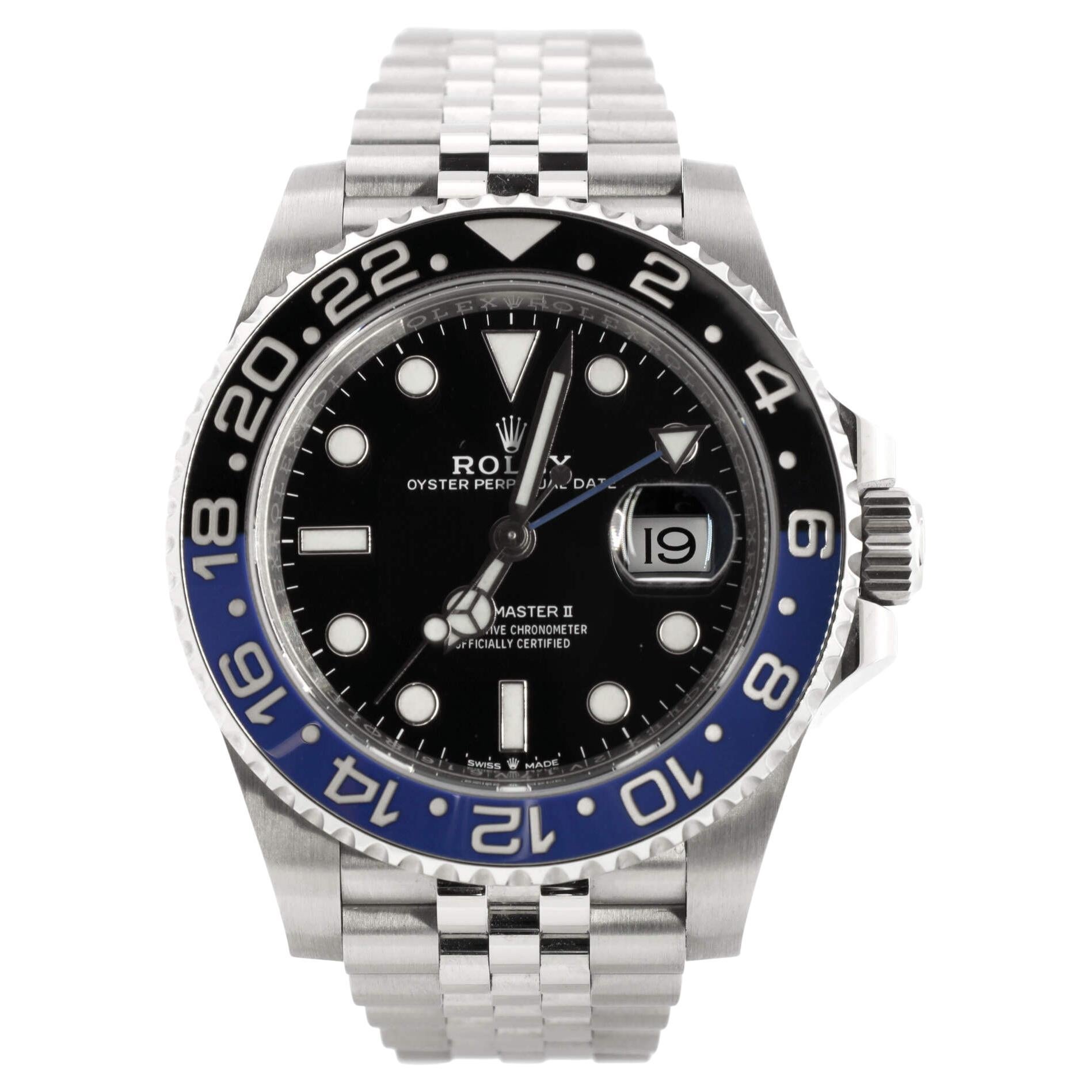 Rolex Oyster Perpetual Date GMT-Master II Batgirl Automatic Watch Stainless