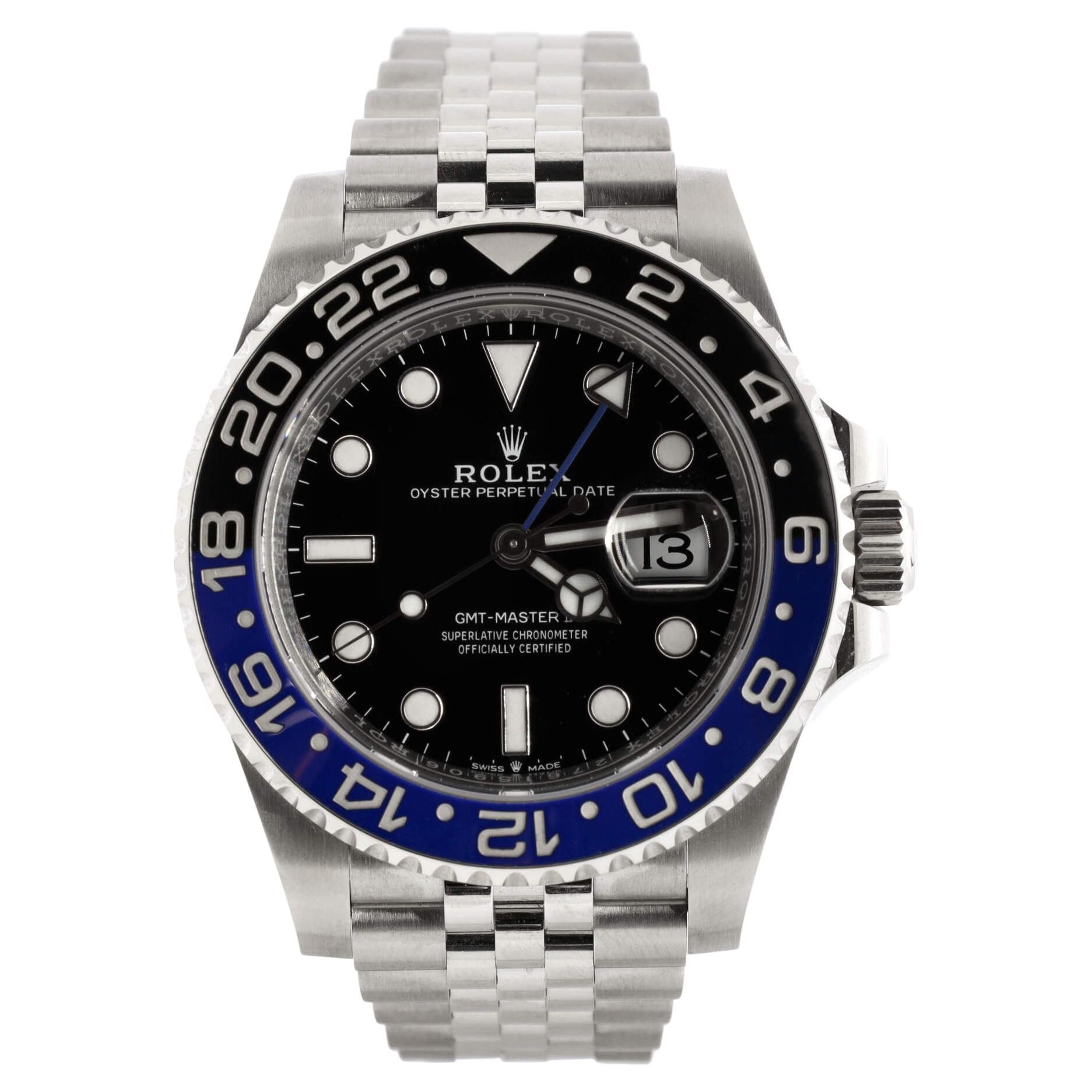 Rolex Oyster Perpetual Date GMT-Master II Batgirl Automatic Watch Stainless For Sale