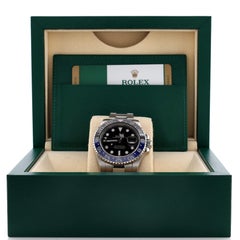 Rolex Oyster Perpetual Date GMT-Master II Batman Automatikuhr mit Edelstahlbeschlägen