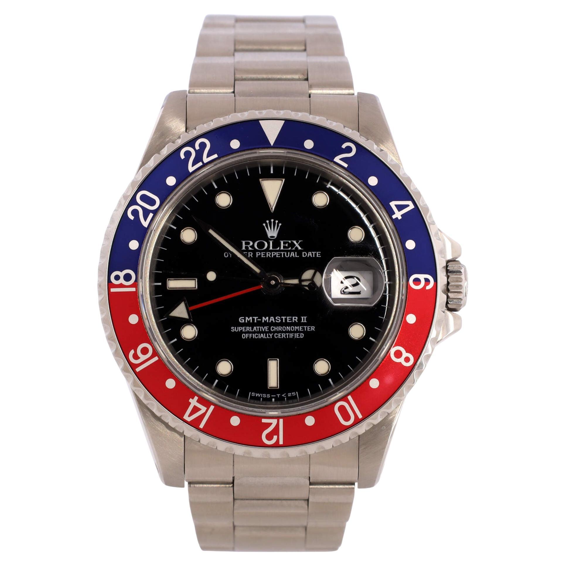 Reloj Rolex Oyster Perpetual Date GMT-Master Pepsi Automático Acero inoxidable 40