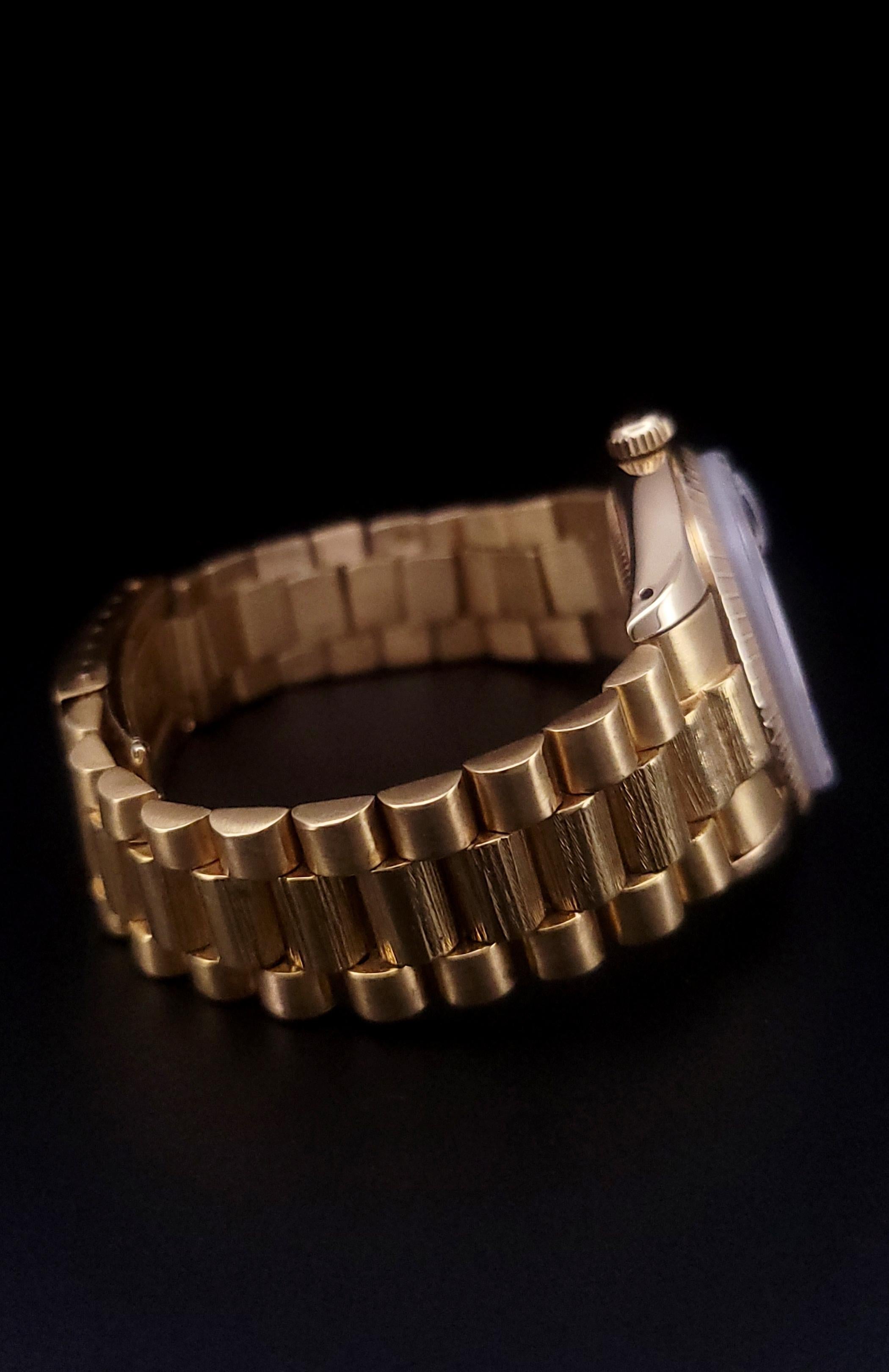 Reloj Rolex Oyster Perpetual Date Oro 34mm Acabado Corteza en venta 1