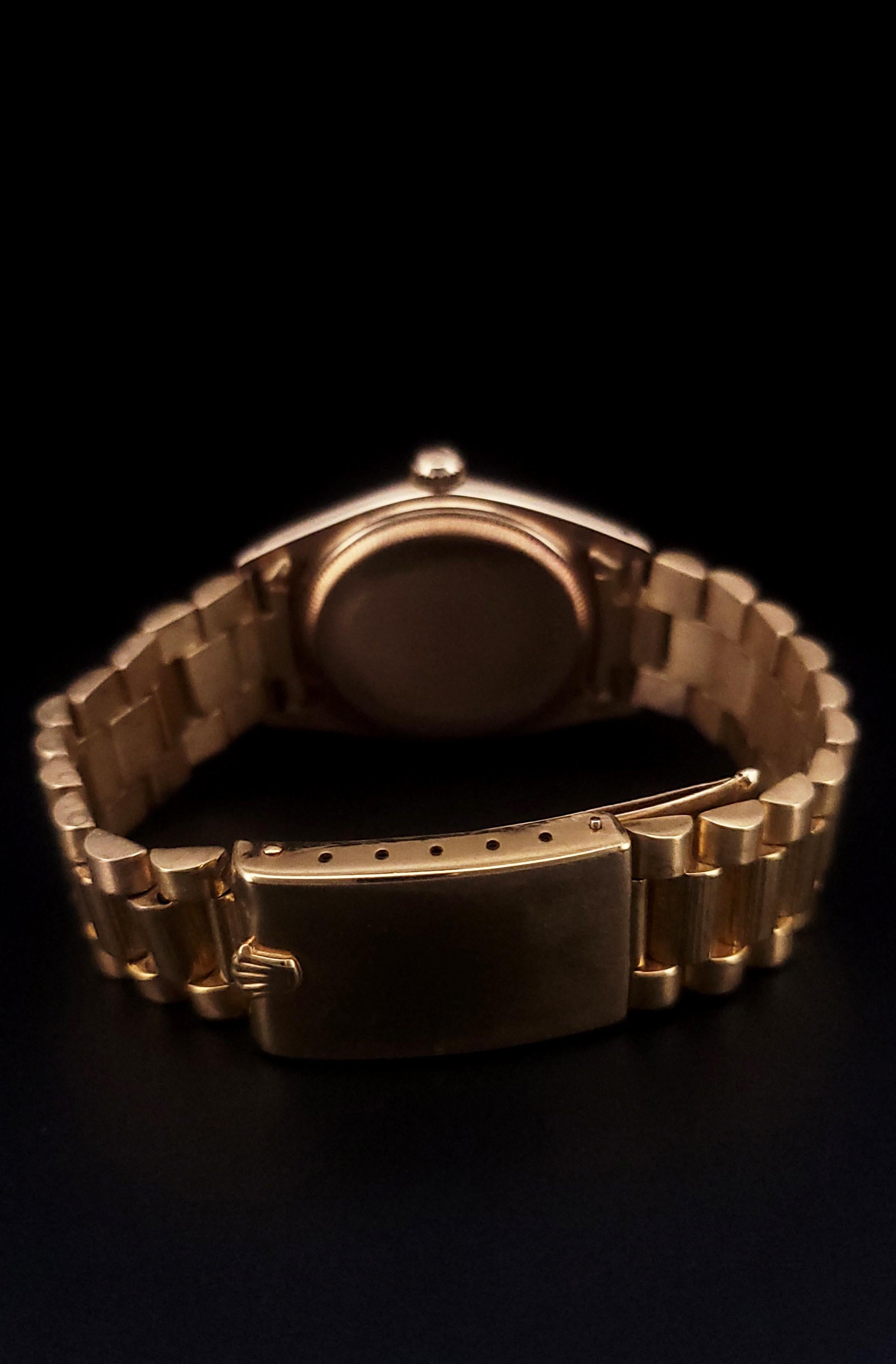 Reloj Rolex Oyster Perpetual Date Oro 34mm Acabado Corteza en venta 2