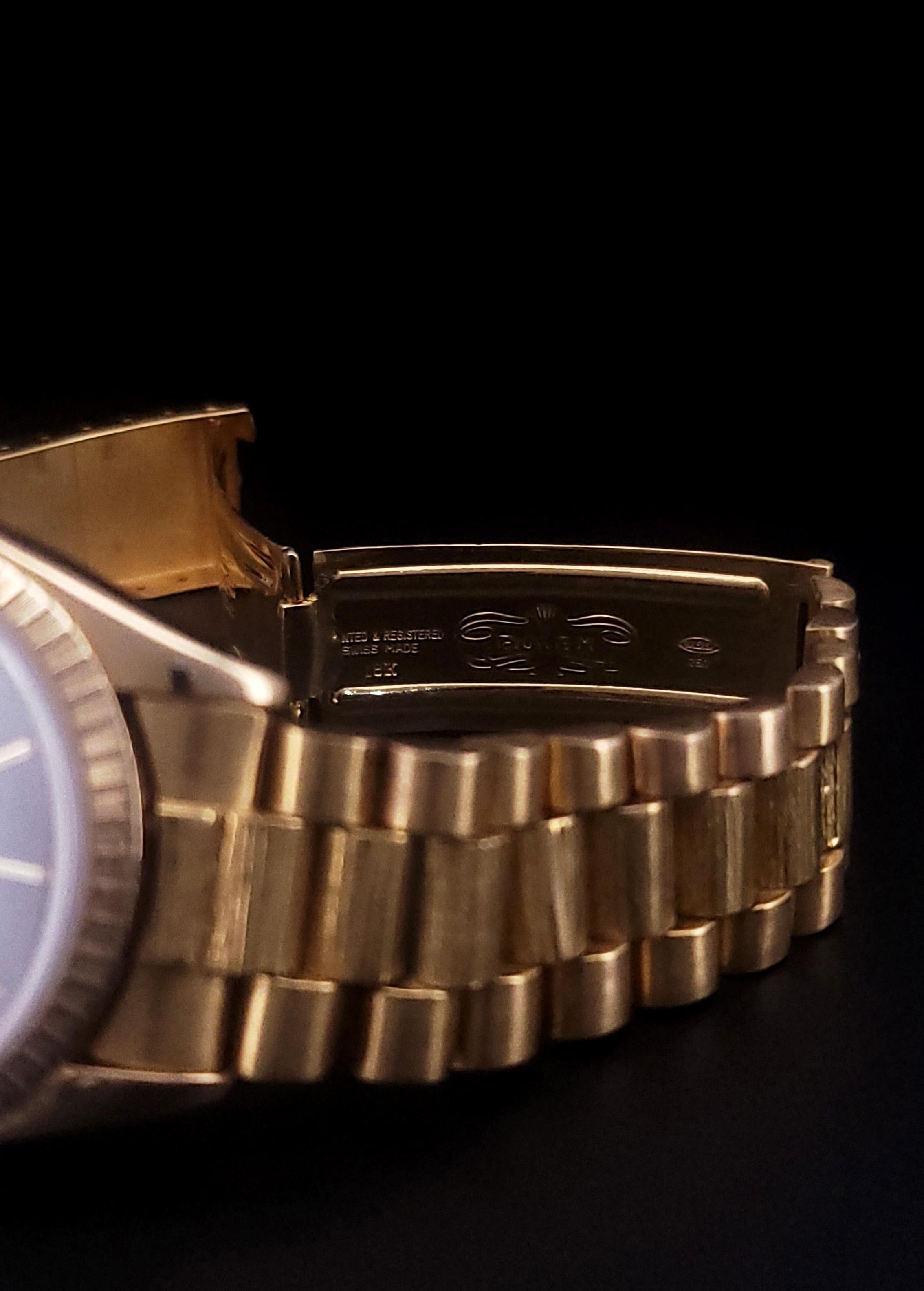 Reloj Rolex Oyster Perpetual Date Oro 34mm Acabado Corteza en venta 4