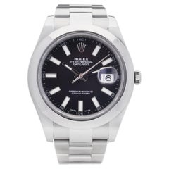 Rolex Oyster Perpetual Date Just II, Stainless Steel with Black Dial, 2017