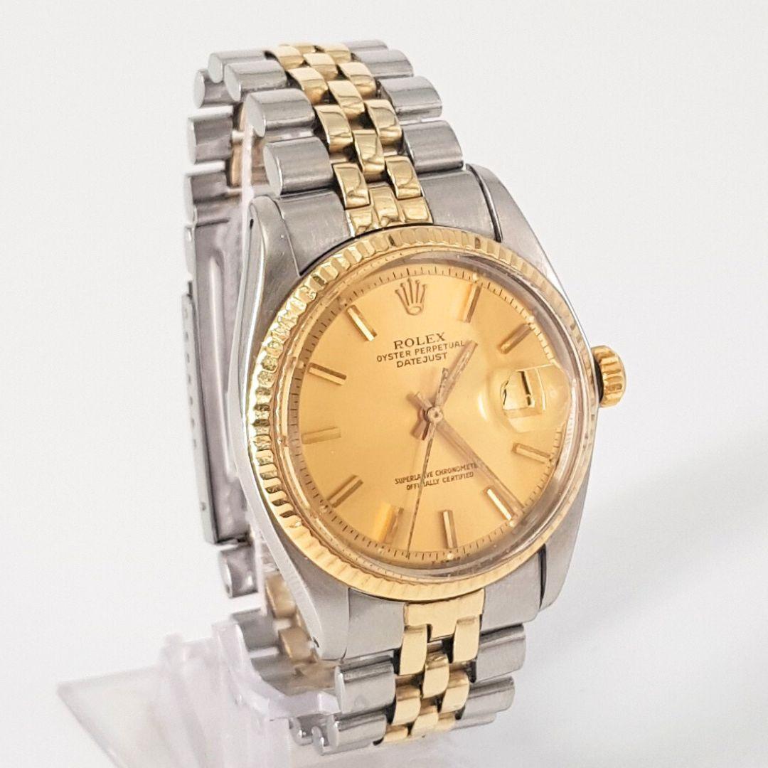 Stunning
GENDER:  Unisex
MOVEMENT: Automatic
CASE MATERIAL: Steel 
DIAL: 36mm
DIAL COLOUR: Gold
STRAP: 50mm
BRACELET MATERIAL: Steel and gold
CONDITION: 8/10 
MODEL NUMBER: 1601
SERIAL NUMBER: 5086781
YEAR: 2000’S
BOX – No
PAPERS – No
