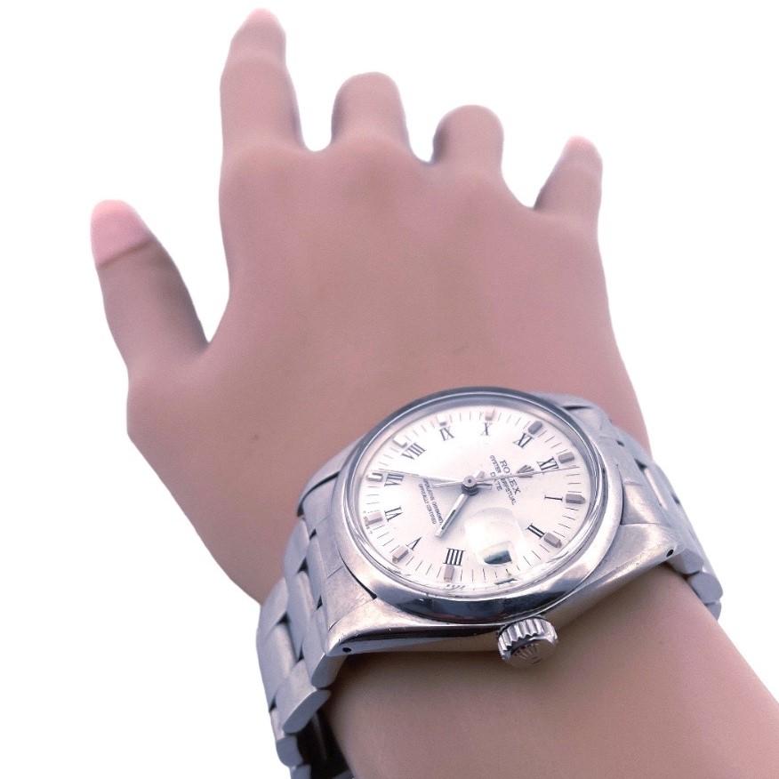 Rolex Oyster Perpetual Date Numeral Dial Wrist Watch For Sale 1