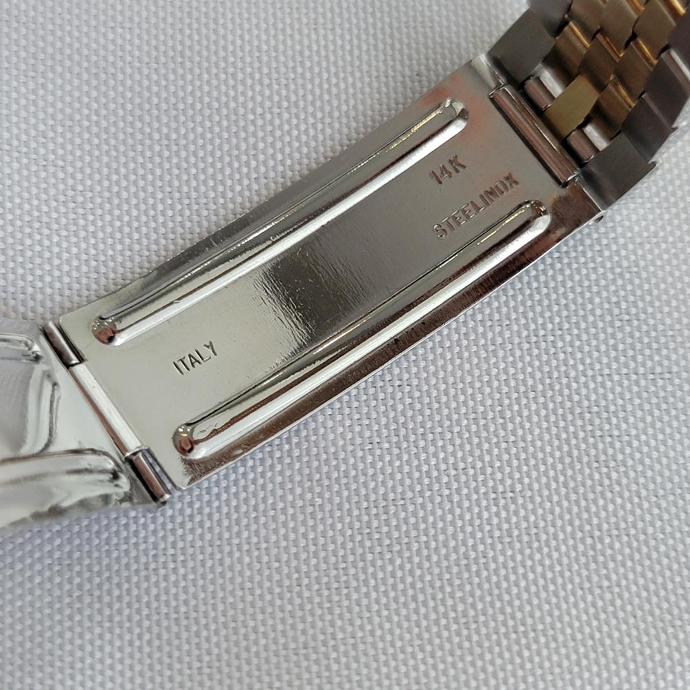 Rolex Oyster Perpetual Date Ref 1500 35mm 14k SS Herren 1970s Automatik RA624 im Angebot 7