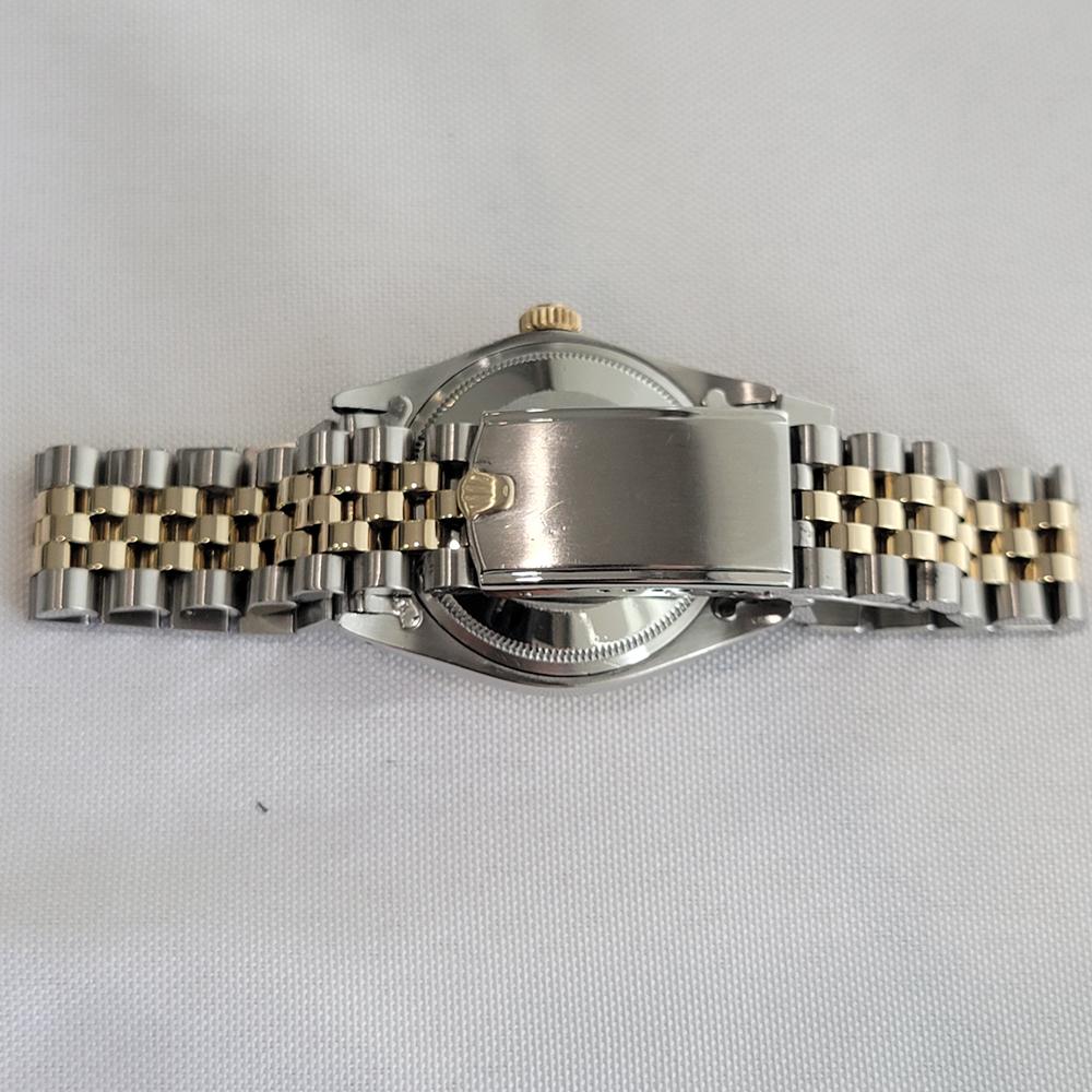 Rolex Oyster Perpetual Date Ref 1500 35mm 14k SS Herren 1970s Automatik RA624 im Angebot 8