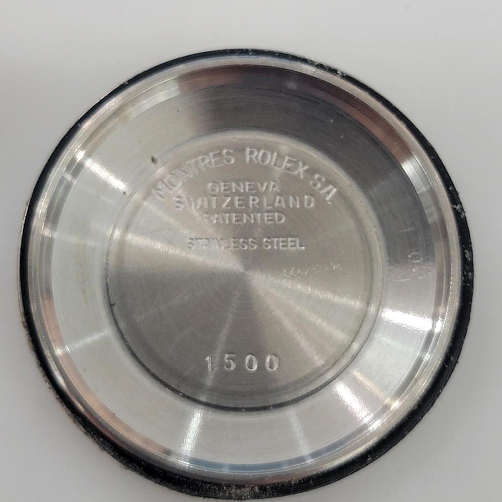 Rolex Oyster Perpetual Date Ref 1500 35mm 14k SS Herren 1970s Automatik RA624 im Angebot 10