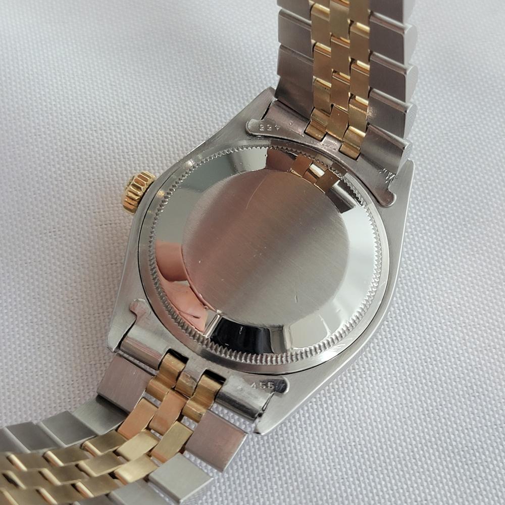 Rolex Oyster Perpetual Date Ref 1500 35mm 14k SS Herren 1970s Automatik RA624 im Angebot 6