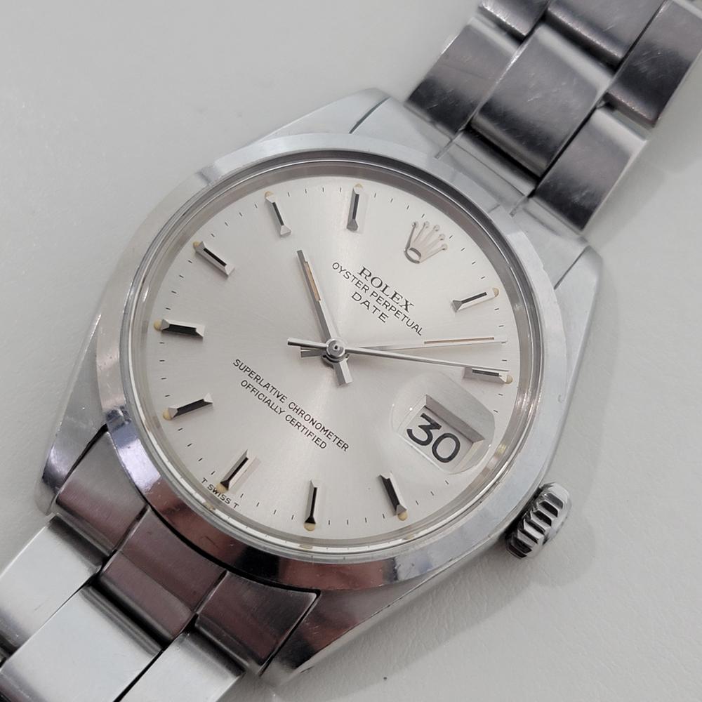 De los hombres Rolex Oyster Perpetual Date Ref 1500 35mm Hombre Automático Años 60 Vintage RA566 en venta