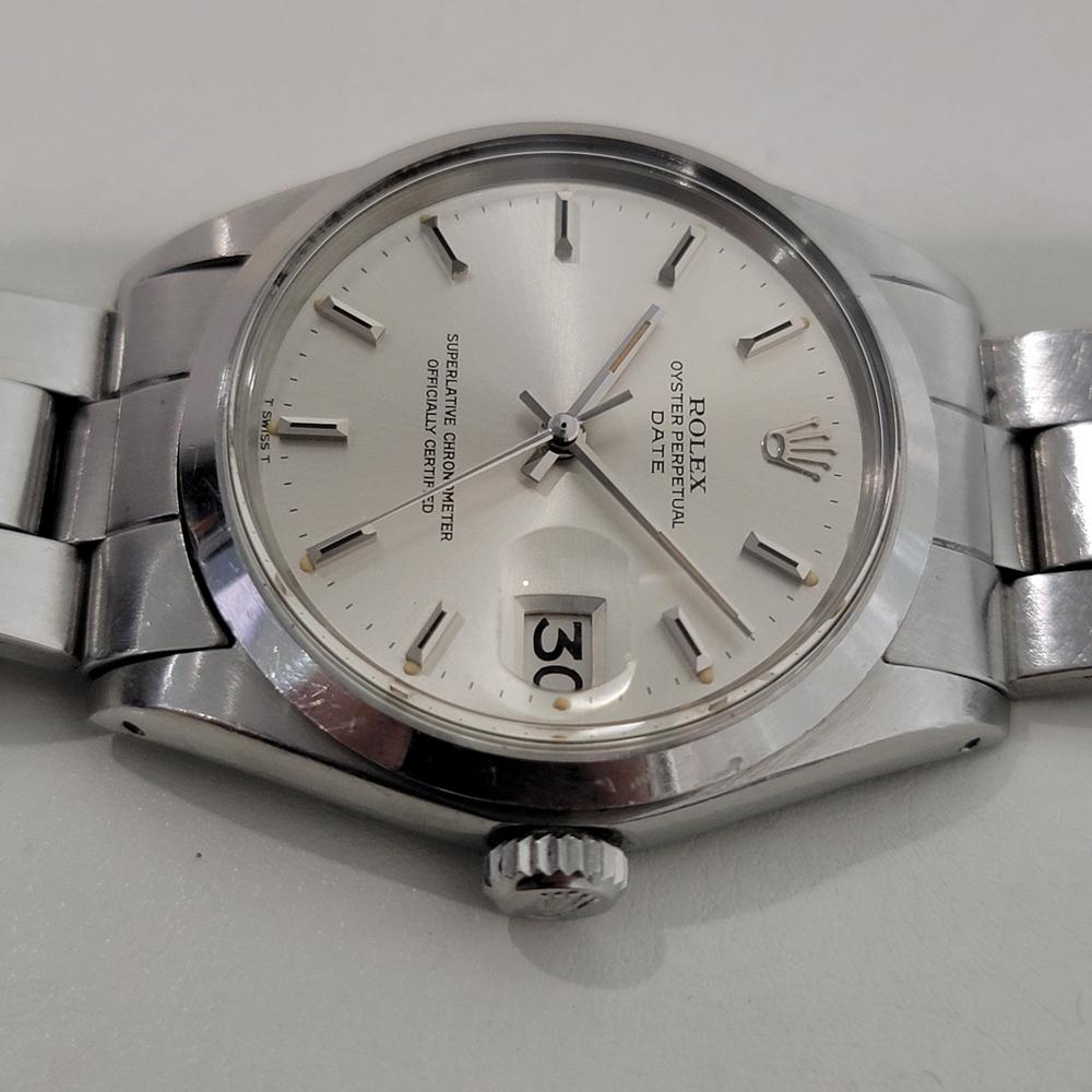 Rolex Oyster Perpetual Date Ref 1500 35mm Hombre Automático Años 60 Vintage RA566 en venta 1