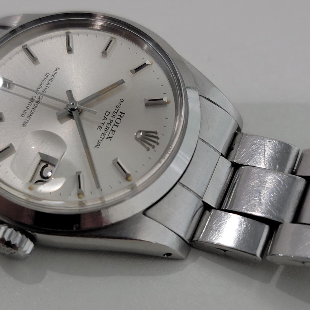 Rolex Oyster Perpetual Date Ref 1500 35mm Hombre Automático Años 60 Vintage RA566 en venta 2