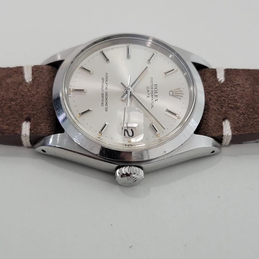 Rolex Oyster Perpetual Date Ref 1500 35mm Mens Automatic 1960s Vintage RA566B en venta 1