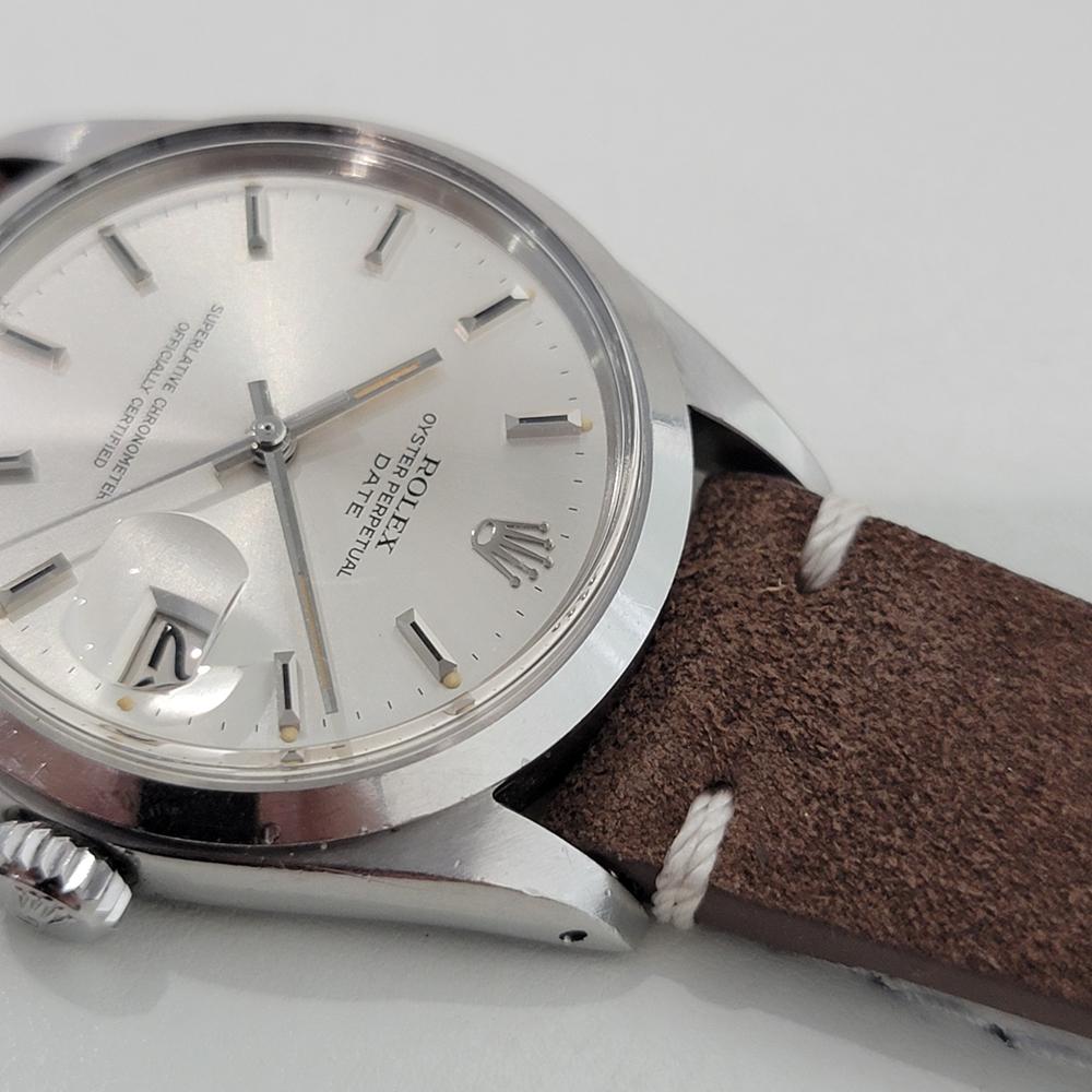Rolex Oyster Perpetual Date Ref 1500 35mm Mens Automatic 1960s Vintage RA566B en venta 2