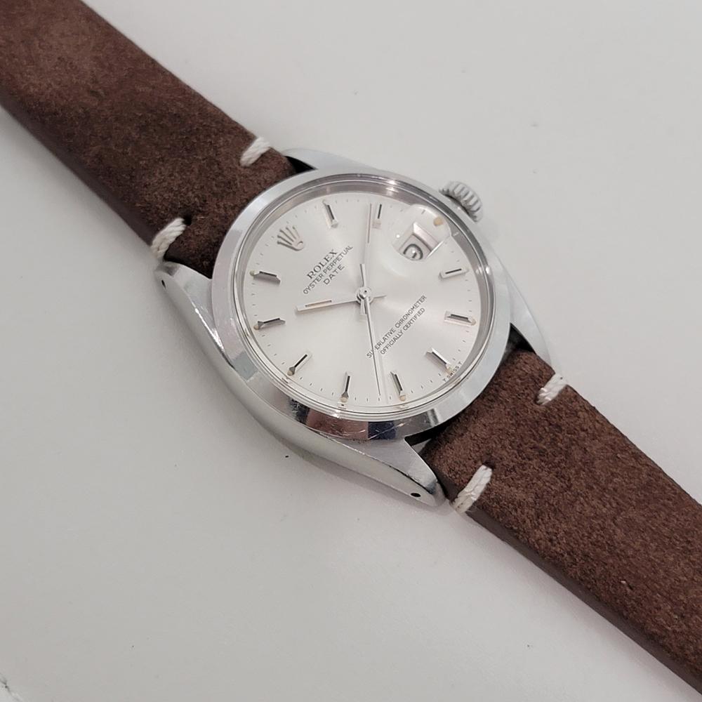 Rolex Oyster Perpetual Date Ref 1500 35mm Mens Automatic 1960s Vintage RA566B en venta 3