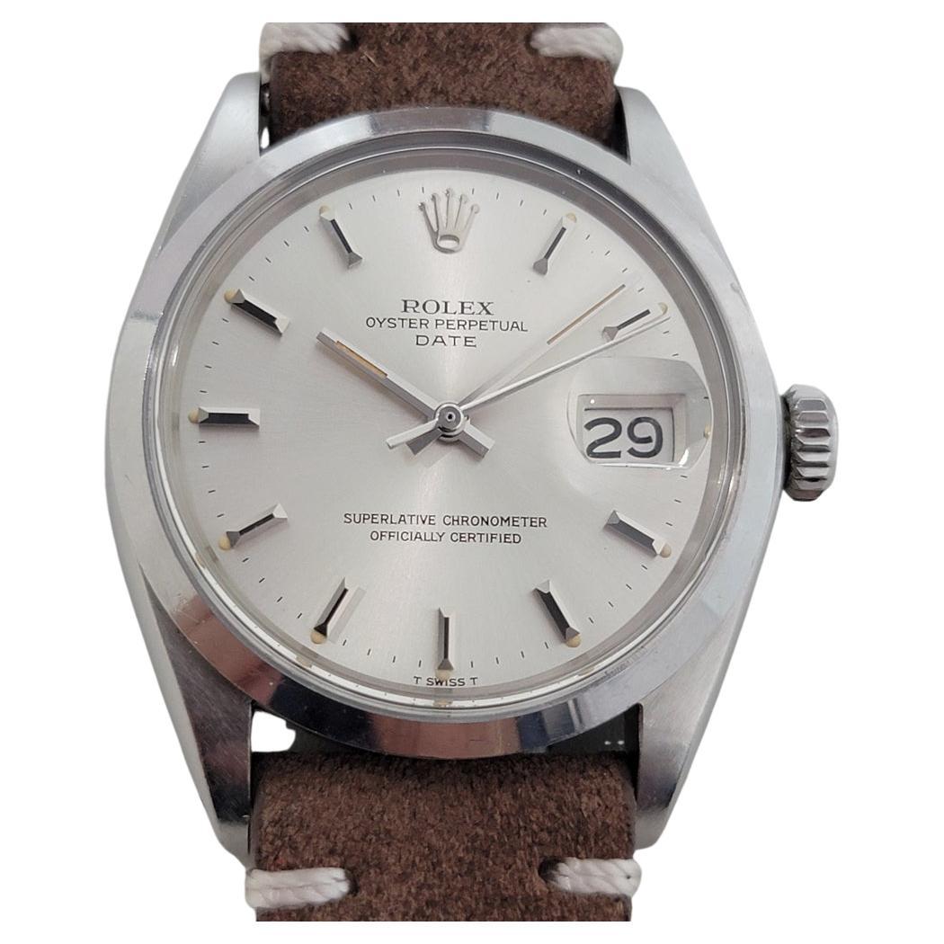 Rolex Oyster Perpetual Date Ref 1500 35mm Mens Automatic 1960s Vintage RA566B